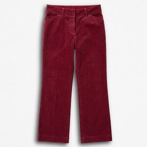 Mossimo Womens Red Corduroy Pants Y2K Wide Leg Mid Rise Size 6 Berry Burgundy
